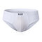 Sexy Transparent Lace Mesh Breathable Seamless U Convex Pouch Bikinis Briefs for Men - White