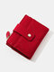 Cartera elegante de cuero artificial con cremallera para mujer Diseño Cartera corta plegable de gran capacidad Monedero elegante - rojo