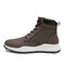 Men Outdoor Waterproof Slip Resistant Lace Up Casual Ankle Boots - Coffee