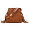 Tassel Bucket Bag PU Leather Handbag Shoulder Bags Crossbody Bag For Women - Brown