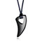 Trendy Geometric Hollow Wolf Tooth Pendant Necklace Titanium Steel Men's Necklace Vintage Jewelry - Black