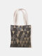 Women Canvas Quilted Bag Handbag Shoulder Bag Shopping Bag Tote - 5
