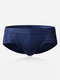 Mens Modal Elastic Fiber Soft Underwear Solid Color Breathable Briefs With Big Pouch - Royal Blue