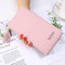 Women Faux Leather Long Phone Purse 8 Card Slot Wallet Tassel Multi-function Coin Bag - Pink