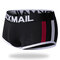 Sexy Stitching Logo Waistband Padded Underwear Comfortable Breathable Cotton Enhanced Boxers - Black