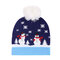 Christmas Knitted Jacquard Hat Unisex Warm Beanie Caps - Blue