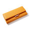 Women Solid Coin Purse Flap Card Holder Long Wallet Phone Bag - Yellow