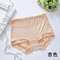 Modal Panties Solid Color Large Size High Waist Triangle Panties - Apricot