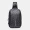 Men Oxford USB Charging Multi-Layers Large Capacity Waterproof Crossbody Bag Chest Bag Sling Bag - #02
