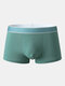 Mens Solid Color Graphene Antibacterial Underwear U Convex Boxer Briefs - Green