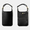 Men EDC Genuine Leather 6.1 Inch Phone Holder Waist Belt Bag - Black