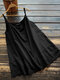 Camisola feminina bordada patchwork alça ajustável - Preto