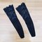 Women Summer Thin Lace Middle Tube Socks Silk Gauze Bow Socks - Black