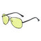 Color-changing Anti-UV Sunglasses Retro Metal Polarized Driving Night Vision Goggles - Black