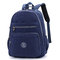 Women Men Causal Lightweight Capacity Backpack Shoulder Bag Travel Bags - Dark Blue