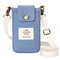Women Canvas Cute Phone Bag For iPhone Multi-Function Crossbody Bag - Blue