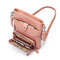 Women Anti-theft Solid 2 Picese Multifunction Crossbody Bag - Pink