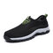 Men Mesh Non Slip Large Size Wearable Outdoor Casual Hiking Sneakers - Black