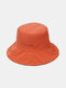 यूनिसेक्स डबल-पक्षीय कपास जाली पैटर्न युवा सनशेड बाल्टी टोपी - लाल