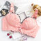 Front Button Wireless Adjustable Comfy Lace Maternity Nursing Bras - Pink