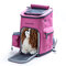 Multifunctional Breathable Mesh Pet Travel Carrier Double Shoulder Backpack  - Pink