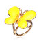 Alloy Enamel Butterfly Shaped Scarf Buckle Brooch - Gold Yellow