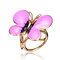Alloy Enamel Butterfly Shaped Scarf Buckle Brooch - Gold+Purple