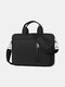 Men's Polyester Anti Fall Computer Bag Portable One Shoulder Business Notebook Bag 14 / 15.6 / 17.3 inner Bag Public Bag - Black