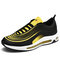 New Sports Shoes Kup Mesh Casual Shoes Cushion Running Shoes Large Size 7 Color Matching - Black Yellow