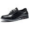 Menico Men Comfy Round Toe Business Casual Driving Leather Shoes - Black