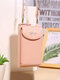 All-Match Faux Fur Multi-Pockets Crossbody Bag Large Capacity Long Phone Bag - Pink