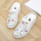 Women Casual Breathable Hollow Embroidered Closed Toe Mules Backless Flats - White