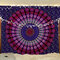 Tapeçaria suspensa impressa Mandala de pavão boêmio psicodélico indiano pendurado na parede tapeçaria floral para cama - #1