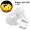 Battery Powered 3.3M 30LEDs Frosted Five Stars Fairy String Light Christmas Wedding Decor Lamp - Warm White