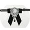 Vintage Bow Tie Farbic Geometric Velvet Crystal Avatar Pendant Bow Bolo Tie Formal Jewelry for Men - Black & Silver