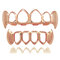 4 Colors Canine Denture Kit Hollow Metal Geometric Braces Grillz Teeth Jewelry - 03
