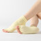 Women Yoga Socks Comfy Breathable Dispensed Non-slip Toe Socks - Earth Yellow