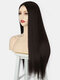 6 Colors Long Straight Front Lace Wig Soft Chemical Fiber Middle Part Full Head Cover Wig - #02