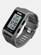 Mostrador Retângulo de 5 Cores Esportes Digital Watch Multifuncional Luminoso Impermeável Watch - cinzento