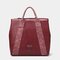 QUEENIE Women Casual Embossed Handbag Shopping Shoulder Bag - Wine Red