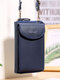 All-Match Faux Fur Multi-Pockets Crossbody Bag Large Capacity Long Phone Bag - Blue