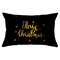 Golden Black Christmas Microfiber Waist Pillow Home Sofa Winter Soft Throw Pillow Case - #7