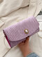 Women Pearl Solid Satchel Shoulder Bag Crossbody Bag - Purple
