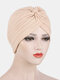Women Multi Color Solid Casual Sunshade Baotou Hat Beanie Hat - Beige