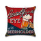 1 PC British Wind Retro Linen Beer Bottle Hug Pillowcase Car Cushion Cover Throw Pillow Cover - #5