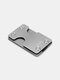 Men EDC RFID Aluminum Multifunction Keychain Card Holder Wallet - Grey