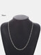 Trendy Simple Geometric-shaped Chain All-match Alloy Necklace - Silver 70 cm