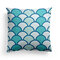 Funda de cojín a cuadros con tiras geométricas azules, funda de almohada con diseño de ondas de línea nórdica para sofá - #8