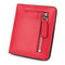 RFID Antimagnetic Thin Genuine Leather Purse Card Holder Coin Bags Short Wallet - Red