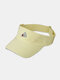 Unisex Cotton Outdoor Sports Badminton Pattern Couple Sunscreen Visor Hats Baseball Cap - Yellow